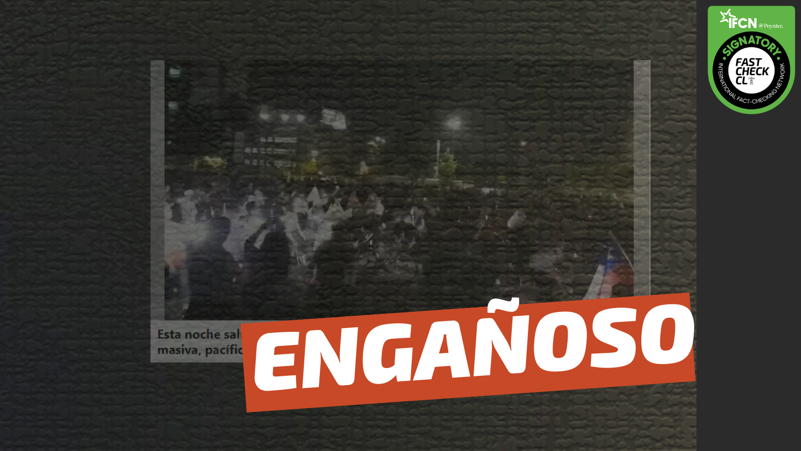 You are currently viewing (Video) “Esta noche salieron a las calles los ‘ciclistas por el Apruebo'”: #Engañoso