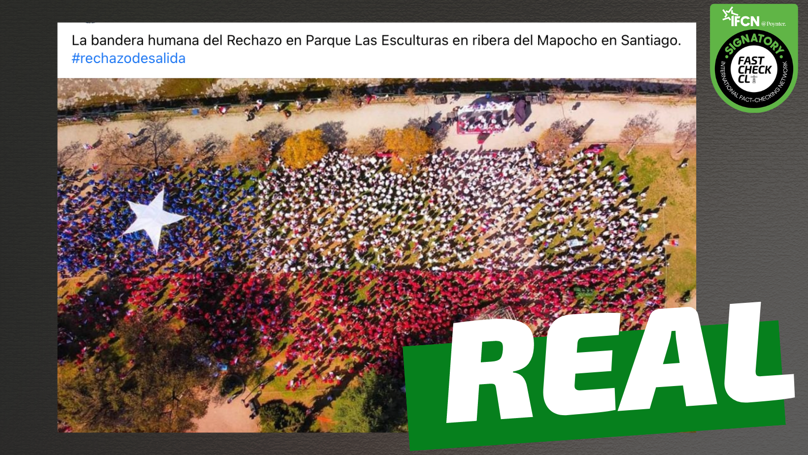 You are currently viewing (Imagen) “La bandera humana del Rechazo en Parque de las Esculturas”: #Real
