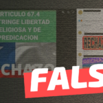 “Artículo 67.4 Restringe la libertad religiosa y de predicación”: #Falso