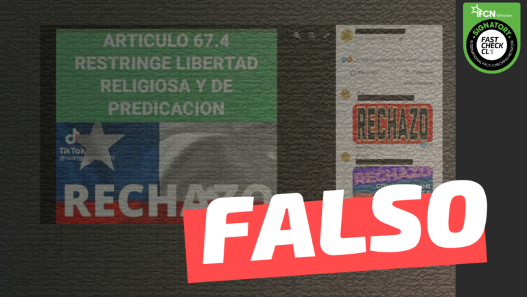 Read more about the article “Art铆culo 67.4 Restringe la libertad religiosa y de predicaci贸n”: #Falso