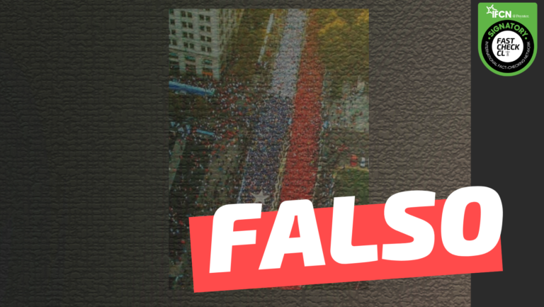 Read more about the article (Imagen) “Bandera humana del rechazo”: #Falso