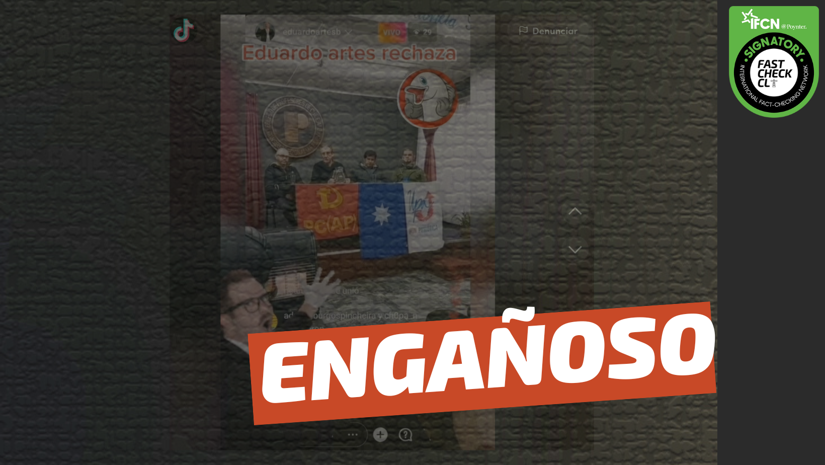 You are currently viewing (Video) “Eduardo Artés rechaza”: #Engañoso