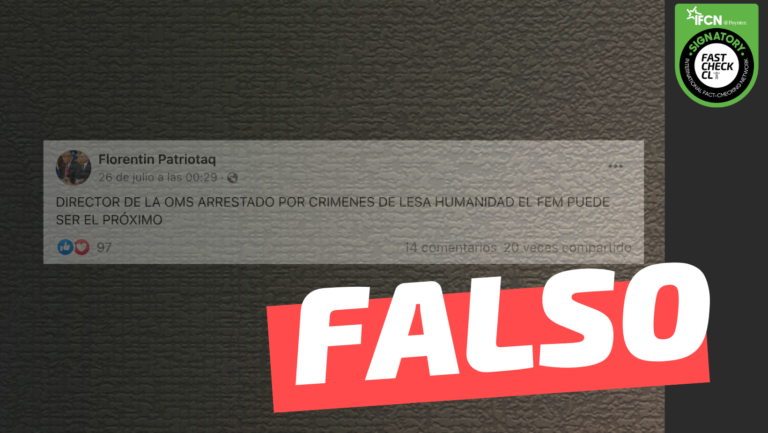 Read more about the article “Director de la OMS arrestado por crímenes de lesa humanidad”: #Falso