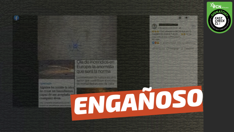 Read more about the article (Video) “Drones utilizados específicamente para provocar incendios”: #Engañoso