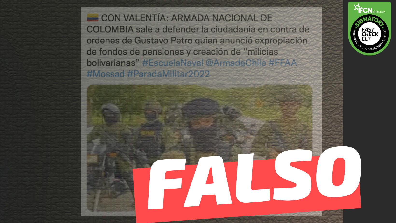You are currently viewing (Video) “Armada Nacional de Colombia sale a defender a la ciudadanía en contra de Gustavo Preto (…)”: #Falso