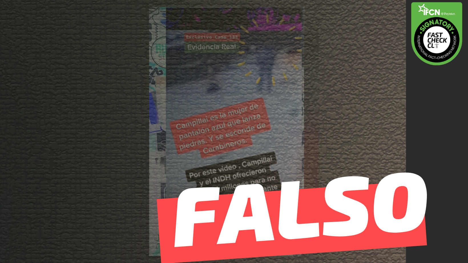 You are currently viewing (Video) “Fabiola Campillai, minuto de ocurridos los hechos, se encontraba atacando a Carabineros (…)”: #Falso