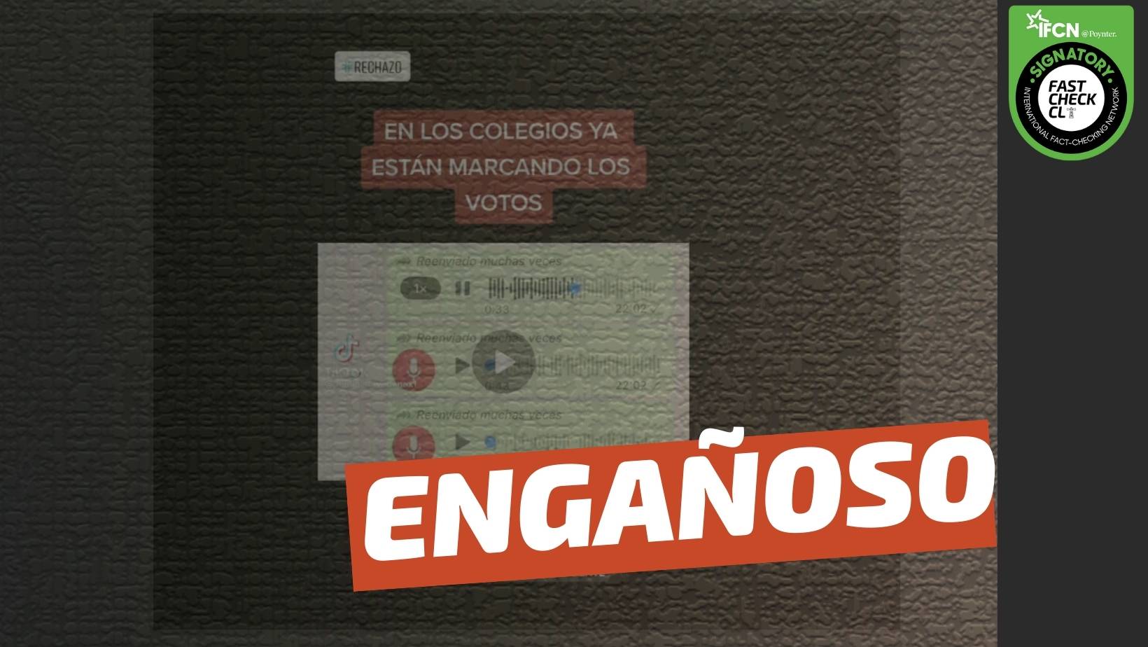 You are currently viewing (Video) “En los colegios ya están marcando los votos”: #Engañoso