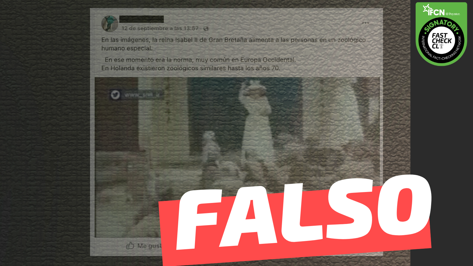 You are currently viewing “Reina Isabel II del Reino Unido alimenta a las personas en un zoológico humano especial”: #Falso