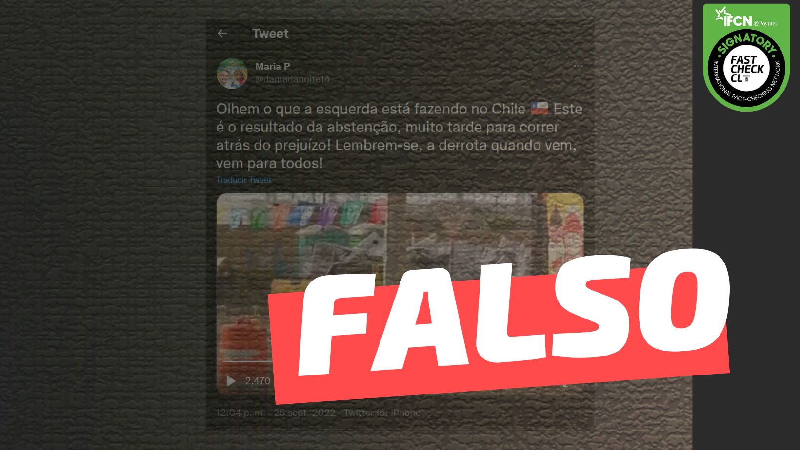 You are currently viewing (Video) “Miren lo que está haciendo la izquierda en Chile” #Falso