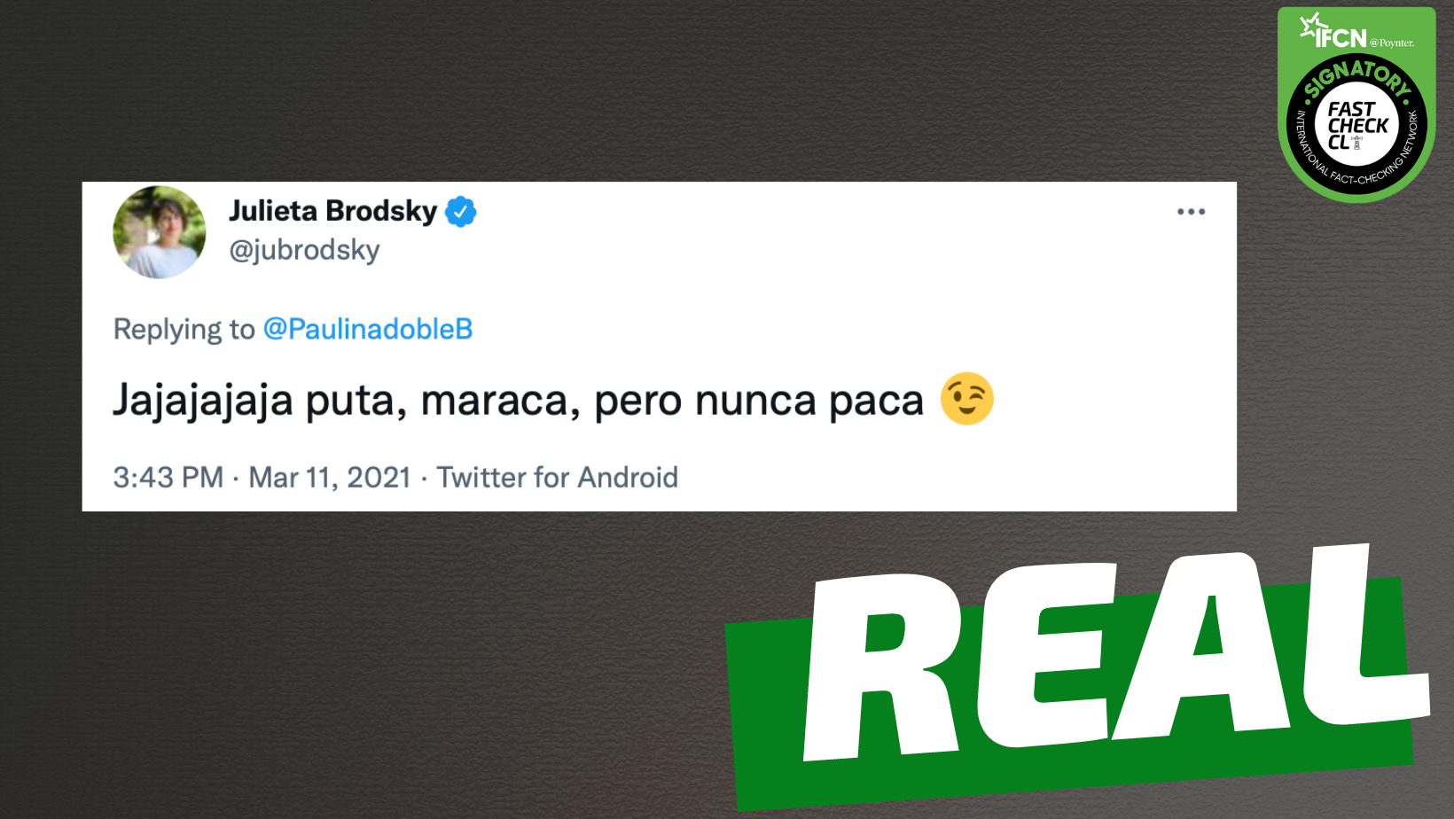 You are currently viewing Julieta Brodsky, ministra de Cultura: “Puta, maraca, pero nunca paca”: #Real
