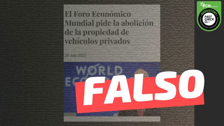 Read more about the article “El Foro Económico Mundial pide la abolición de la propiedad de vehículos privados”: #Falso