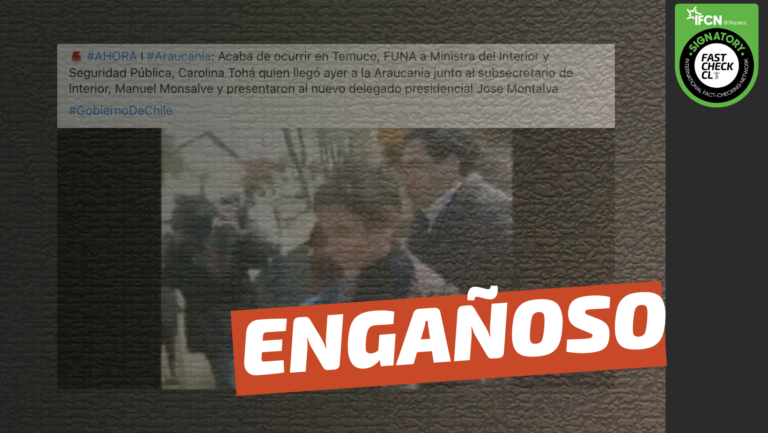 Read more about the article (Video) “Acaba de ocurrir en Temuco, funa a Ministra del Interior, Carolina Tohá (…)”: #Engañoso