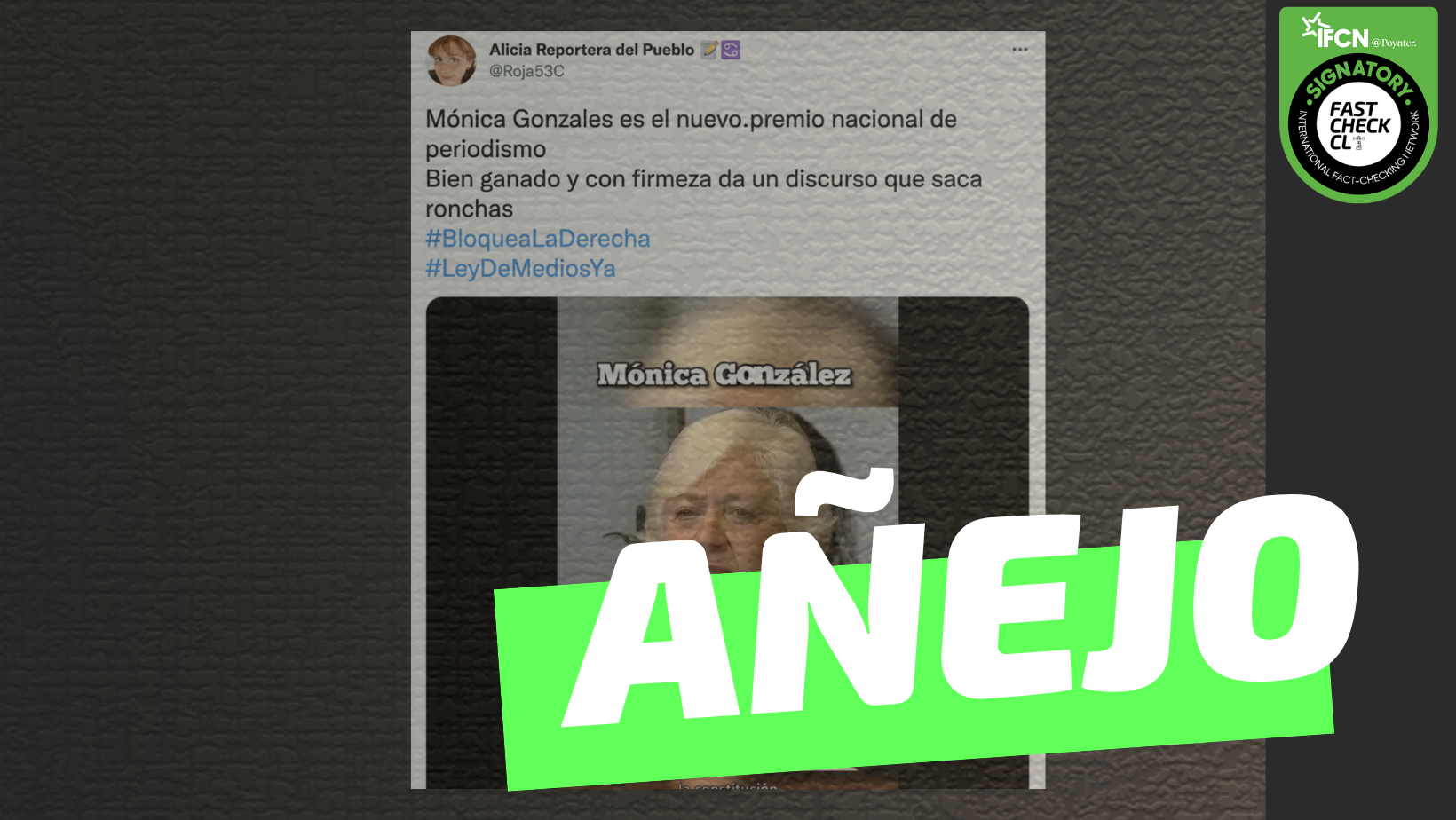 You are currently viewing (Video) “Mónica González es el nuevo Premio Nacional de Periodismo”: #Añejo