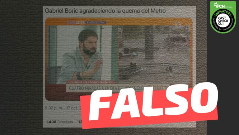 Read more about the article (Video) “Gabriel Boric agradeciendo las quemas del Metro”: #Falso