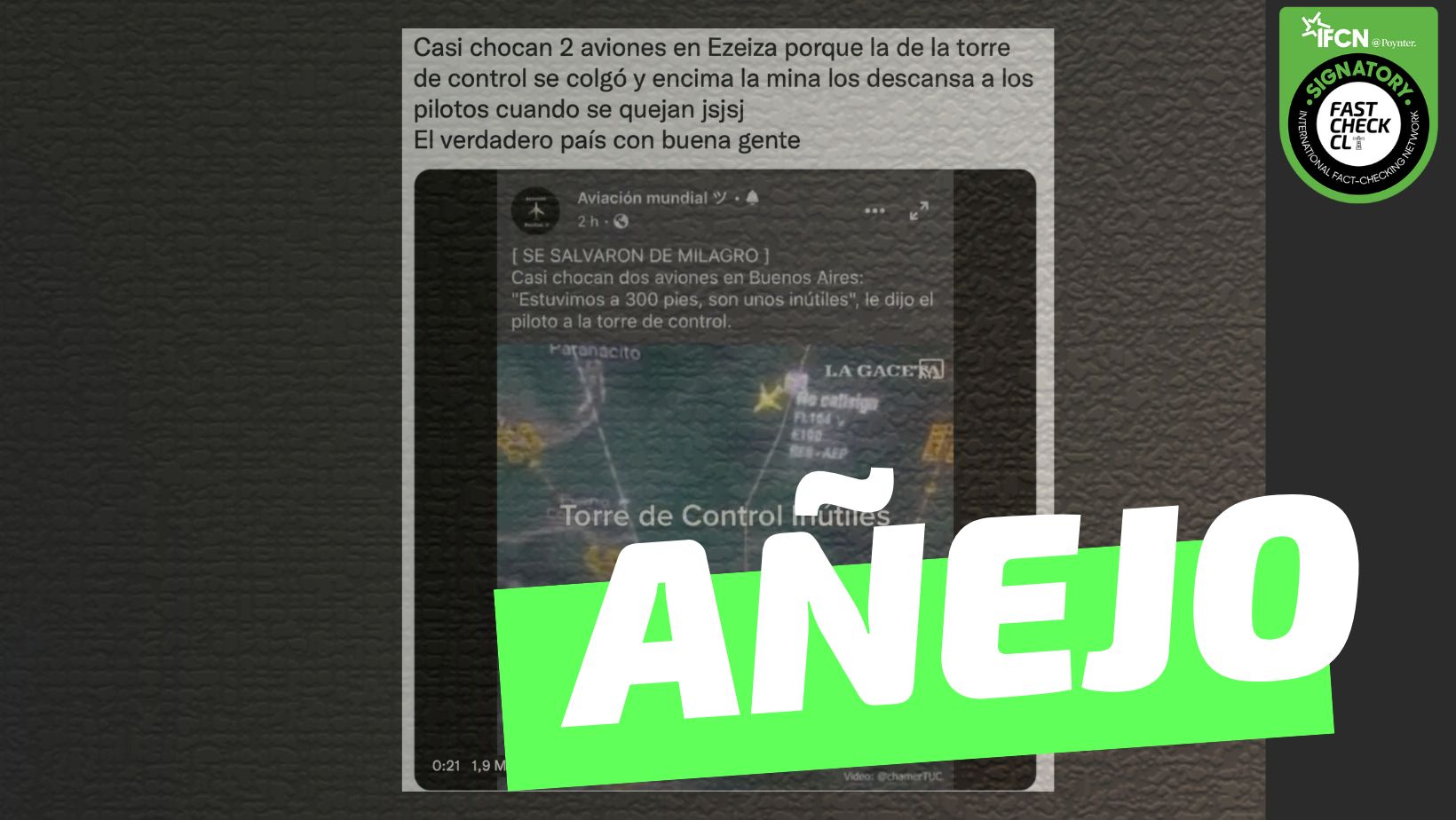 You are currently viewing (Video) Casi chocan dos aviones en pleno vuelo en Buenos Aires: #Añejo