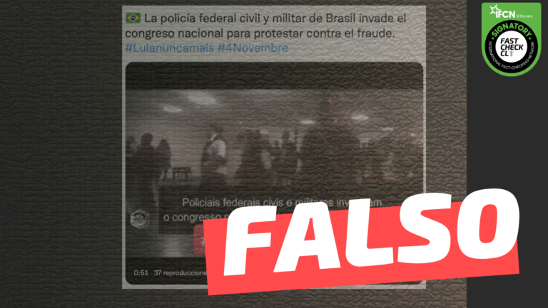 Read more about the article (Video) “La policía federal civil y militar de Brasil invade el Congreso Nacional para protestar contra el fraude de las Elecciones Presidenciales”: #Falso