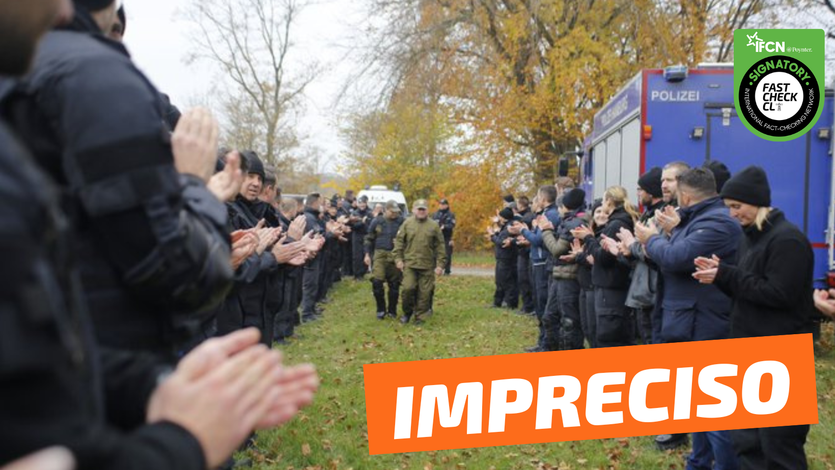 You are currently viewing “Carabineros de Chile, aplaudidos en Alemania, luego de realizar una capacitación en Técnicas de Control de Orden Público a la policía de ese país”: #Impreciso