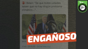 Read more about the article (Video) Joe Biden: “S茅 que todos ustedes saben que no hay ning煤n problema clim谩tico”: #Enga帽oso