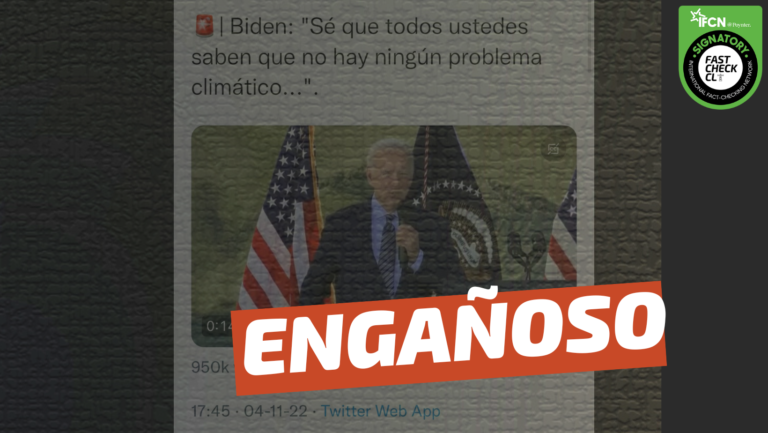 Read more about the article (Video) Joe Biden: “Sé que todos ustedes saben que no hay ningún problema climático”: #Engañoso