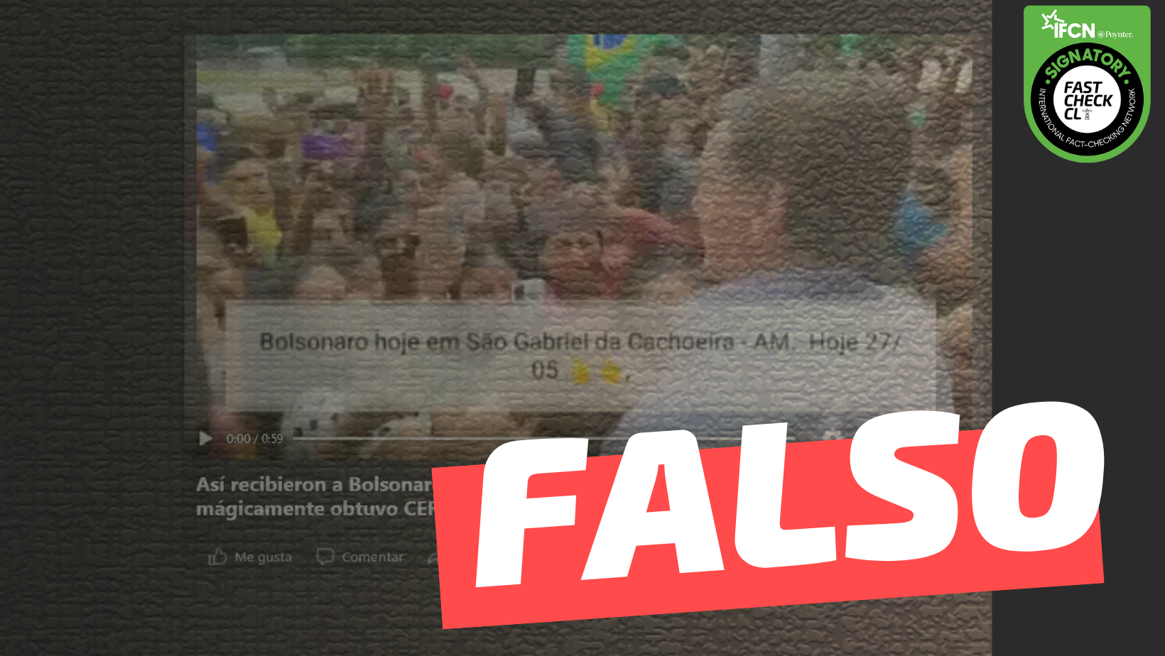 You are currently viewing “Así recibieron a Bolsonaro en São Gabriel, donde el domingo pasado mágicamente obtuvo cero votos”: #Falso