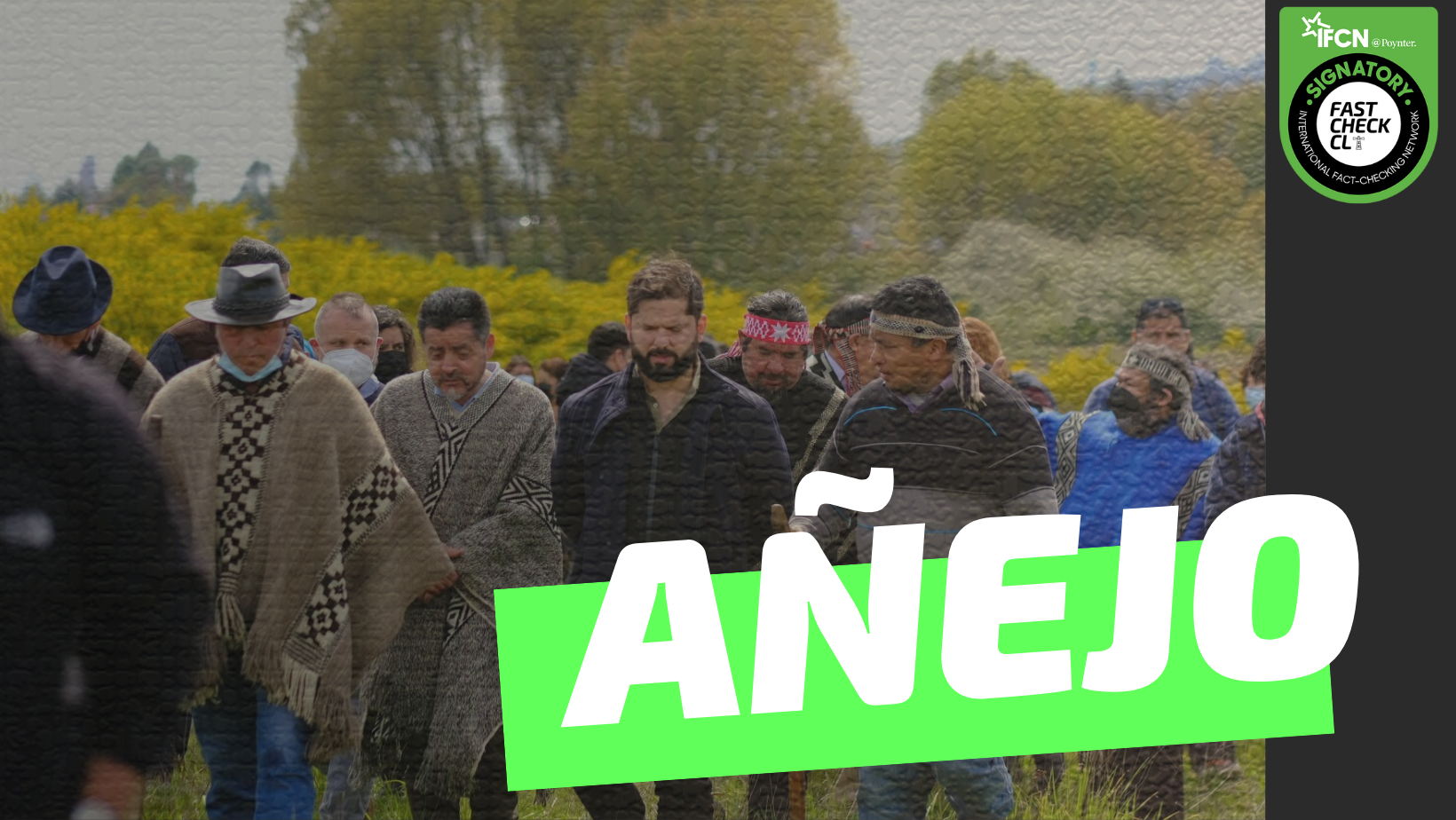 You are currently viewing (Imagen) “Boric solo, sin guardaespaldas, sin policía, sin corbata, rodeado de lonkos, caminando y conversando junto a él”: #Añejo