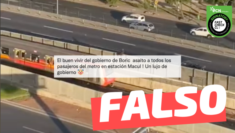 Read more about the article (Video) “Delincuentes paran el Metro cerca de Estación Macul y roban celulares a todos sus pasajeros”: #Falso