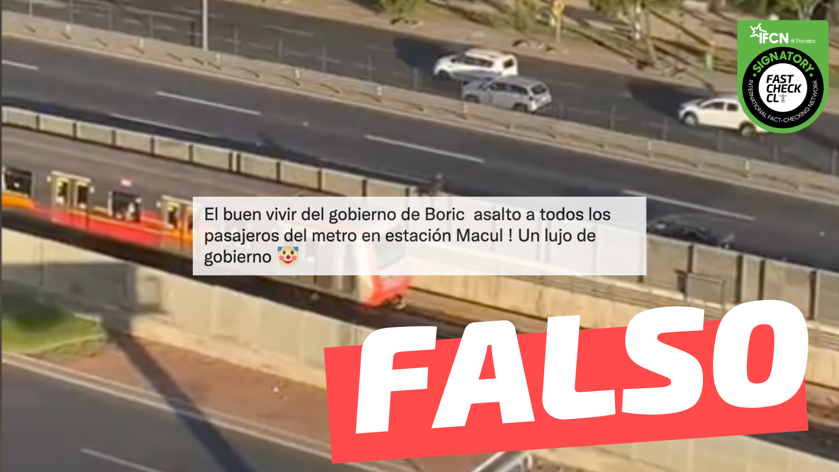 You are currently viewing (Video) “Delincuentes paran el Metro cerca de Estación Macul y roban celulares a todos sus pasajeros”: #Falso