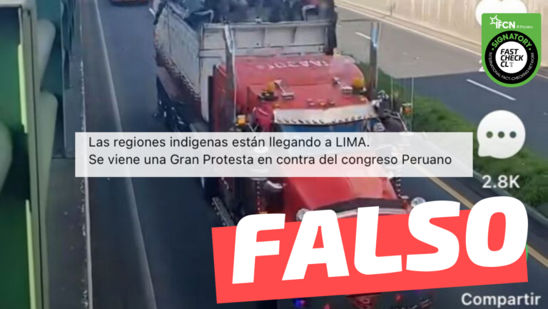 Read more about the article (Video) “Las regiones estÃ¡n llegando a Lima, se viene una gran protesta en contra del Congreso”: #Falso