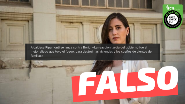 Lee más sobre el artículo Alcaldesa Ripamonti se lanza contra Boric: “La tardía del gobierno fue el mejor aliado que tuvo el fuego, para destruir las viviendas y los sueños de cientos de familia”: #Falso