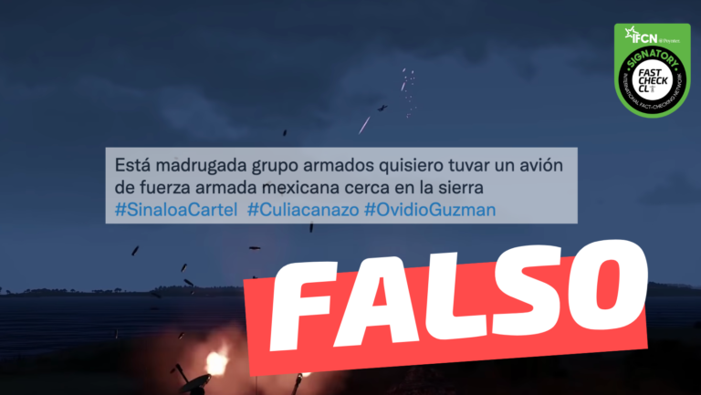 Read more about the article (Video) “Esta madrugada grupos armados quisieron tumbar un avión de la fuerza aérea mexicana”: #Falso