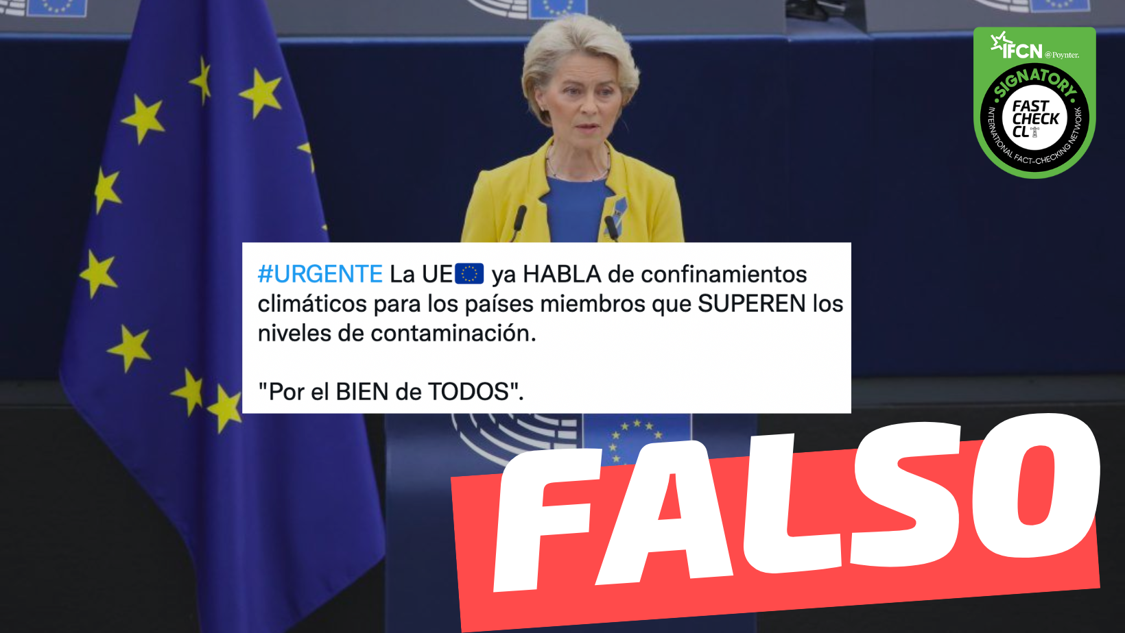 You are currently viewing “La UE ya habla de confinamientos climáticos para los países que superen los niveles de contaminación: ‘Por el bien de todos'”: #Falso