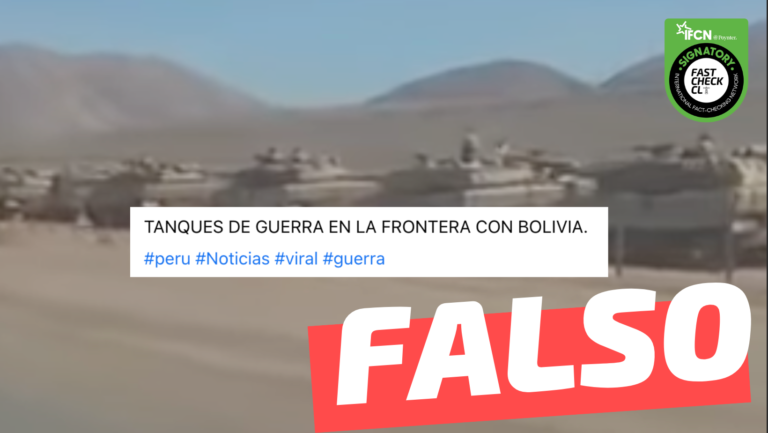 Read more about the article (Viral en Perú) “Tanques de guerra en la frontera con Bolivia”: #Falso