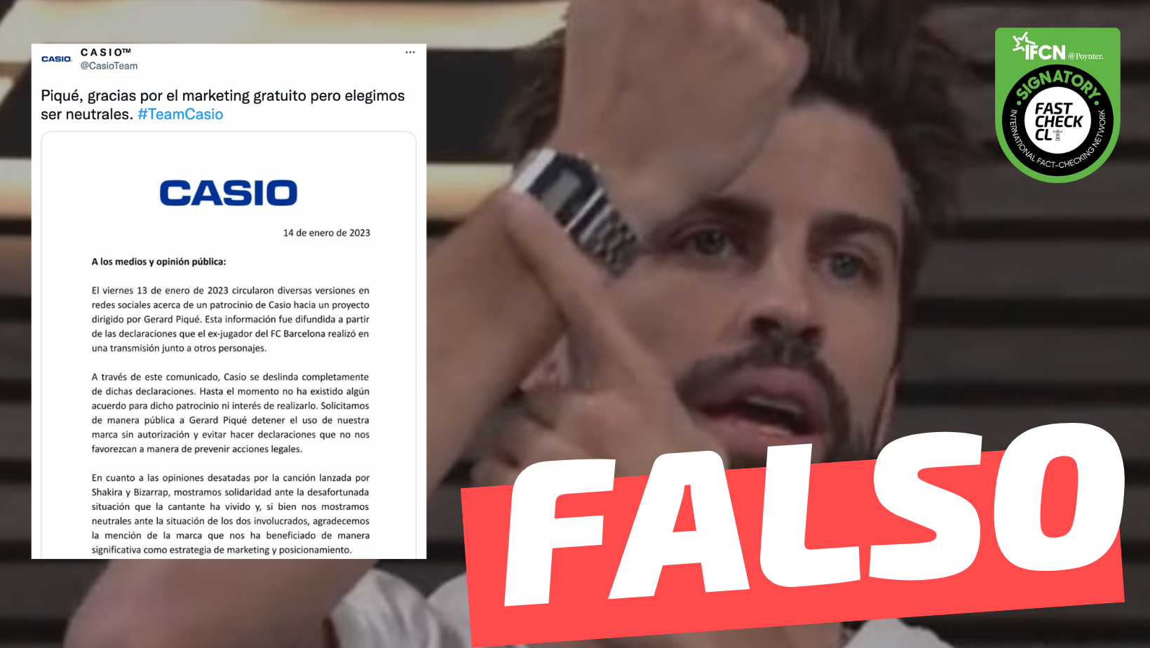 You are currently viewing Casio: “Piqué, gracias por el marketing gratuito, pero elegimos ser neutrales”: #Falso