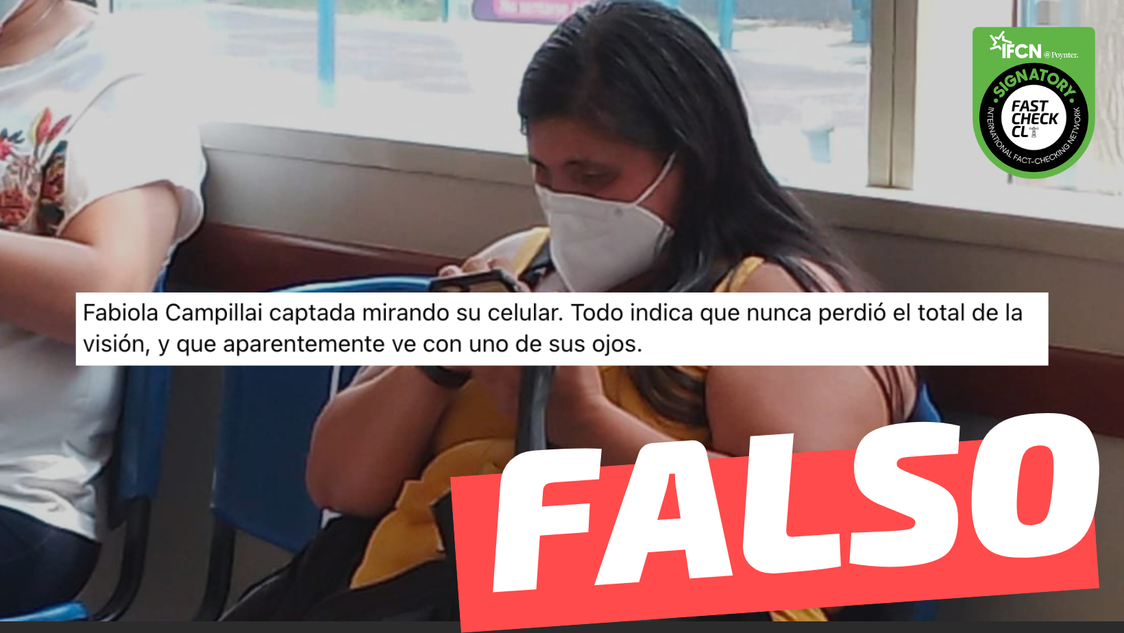 You are currently viewing (Imagen) “Fabiola Campillai captada mirando su celular”: #Falso