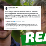 “La ley que menciona la senadora (sobre el cobro de IVA a los servicios) es del gobierno anterior y se aprobó con el voto favorable de ella misma”: #Real