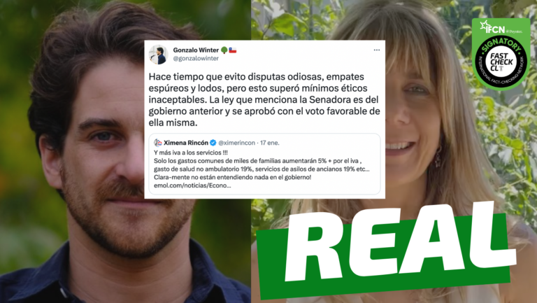 Read more about the article “La ley que menciona la senadora (sobre el cobro de IVA a los servicios) es del gobierno anterior y se aprobó con el voto favorable de ella misma”: #Real