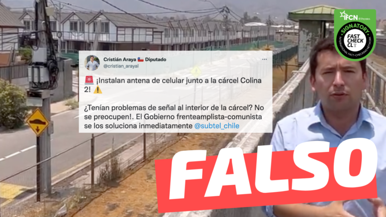 Read more about the article “Gobierno frenteamplista-comunista” instala antena al lado de la c谩rcel Colina 2: #Falso