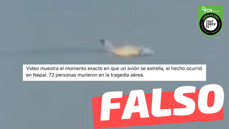 Read more about the article “Video muestra el momento exacto en que un avión se estrella, el hecho ocurrió en Nepal”: #Falso