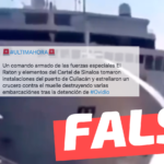 (Video) “Cartel de Sinaloa (…) estrelló un crucero contra el muelle destruyendo varias embarcaciones, tras la detención de Ovidio”: #Falso