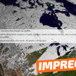 (Imagen) “Un satélite de la NASA muestra a Alaska, Canadá y parte de Estados Unidos, bajo la nieve por la onda gélida”: #Impreciso