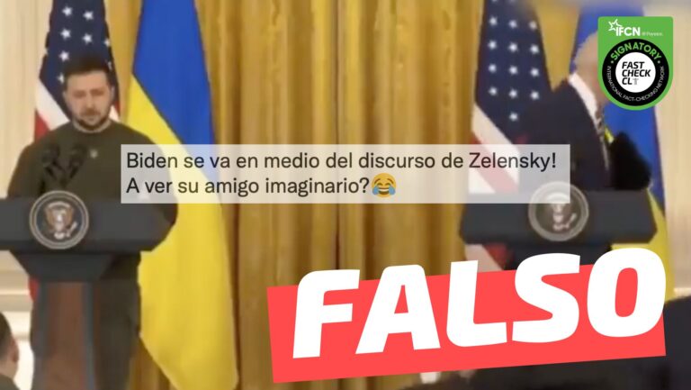 Read more about the article (Video) “Biden se va en medio del discurso de Zelensky”: #Falso