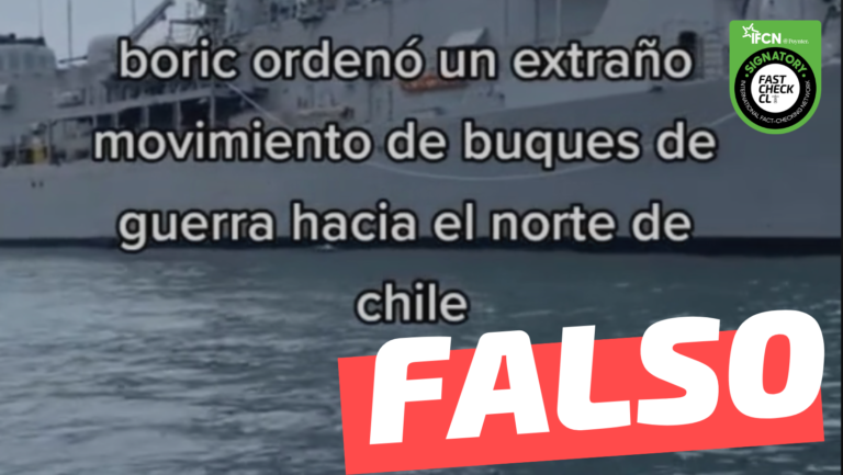 Read more about the article (Videos) “Boric ordenó un movimiento de buques hacia el norte de Chile, descargaron cientos de blindados de guerra en el puerto de Arica”: #Falso