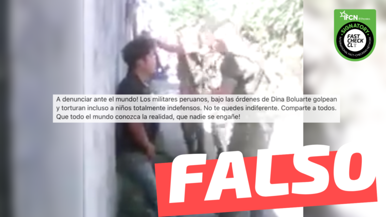 Read more about the article (Video)“<strong>Los militares peruanos, bajo las órdenes de Dina Boluarte golpean y torturan incluso a niños totalmente indefensos</strong>”: #Falso