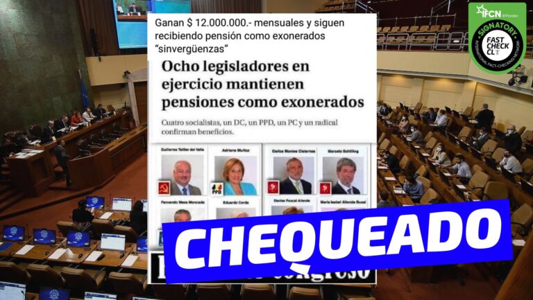 Read more about the article Imagen de los ocho legisladores que mantienen pensiones como exonerados pol铆ticos: #Chequeado