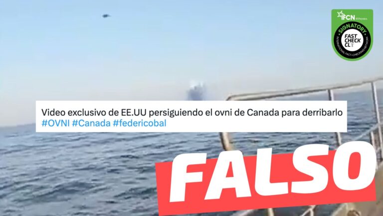Read more about the article “Video exclusivo de EE.UU persiguiendo el OVNI de Canadá para derribarlo”: #Falso