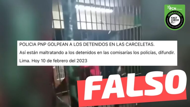 Read more about the article (Viral en Perú) “Policía PNP golpean a los detenidos en las carceletas”: #Falso