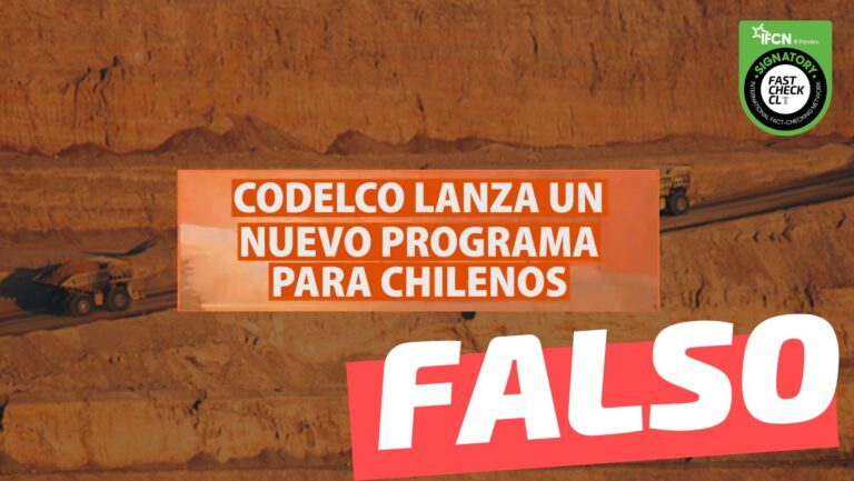 Read more about the article (Videos) “Codelco lanza un nuevo programa para chilenos: obtenga un dividendo por cada kilo de cobre extraído”: #Falso