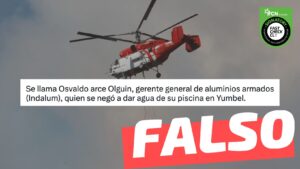 Read more about the article “Se llama Osvaldo Arce, gerente general de Aluminios Armados (Indalum), quien se negó a dar agua de su piscina en Yumbel”: #Falso