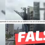 (Video) “Mira cómo se desprende la estructura de un edificio tras el terremoto en Turquía”: #Falso