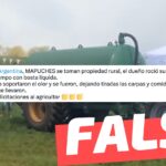 (Video) “En Argentina, mapuches se toman propiedad rural, el dueño roció su campo con bosta líquida. No soportaron el olor y se fueron”: #Falso